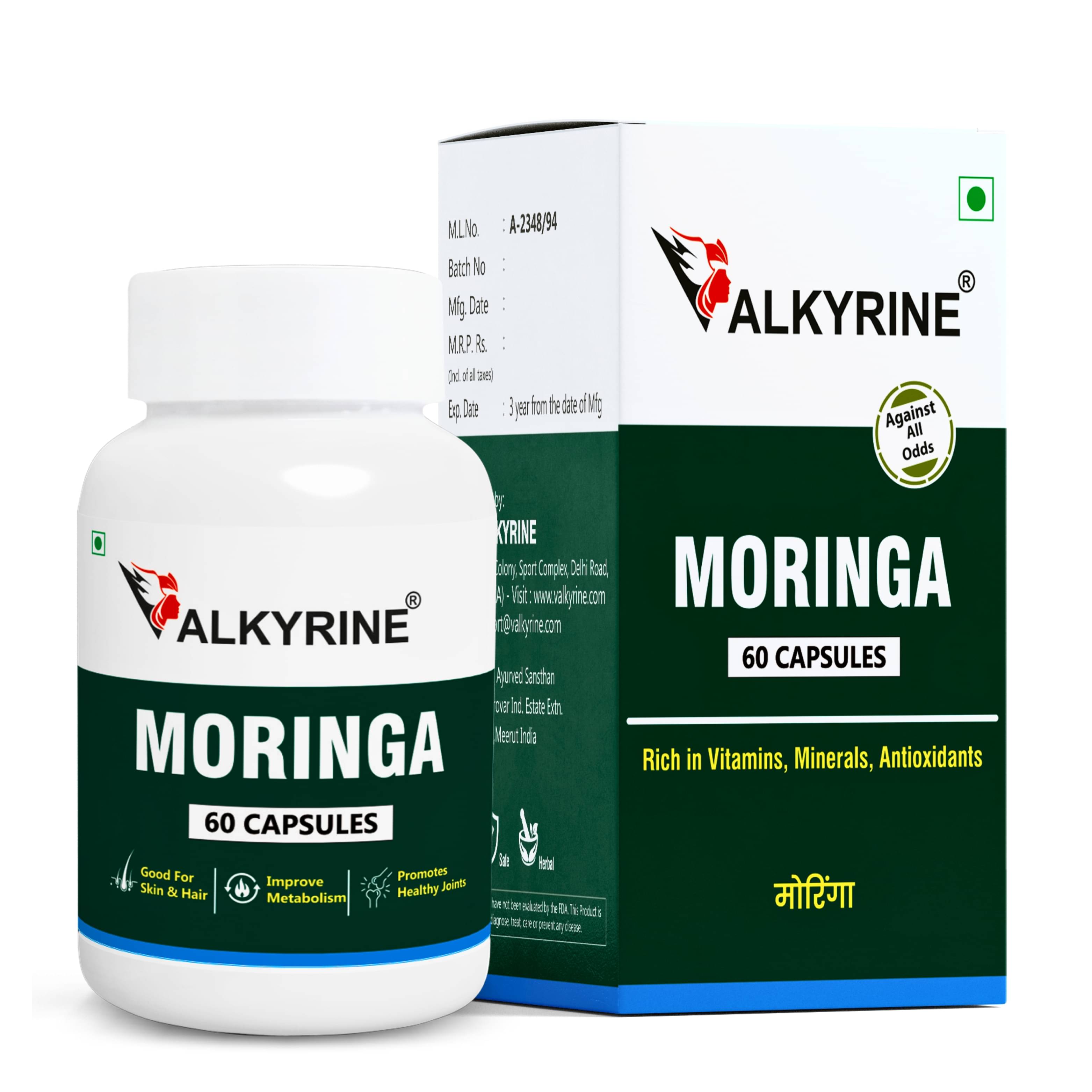 Valkyrine Moringa Capsule 60 No.S Pack of 1 Valkyrine Moringa Capsule 60 No.S Pack of 1