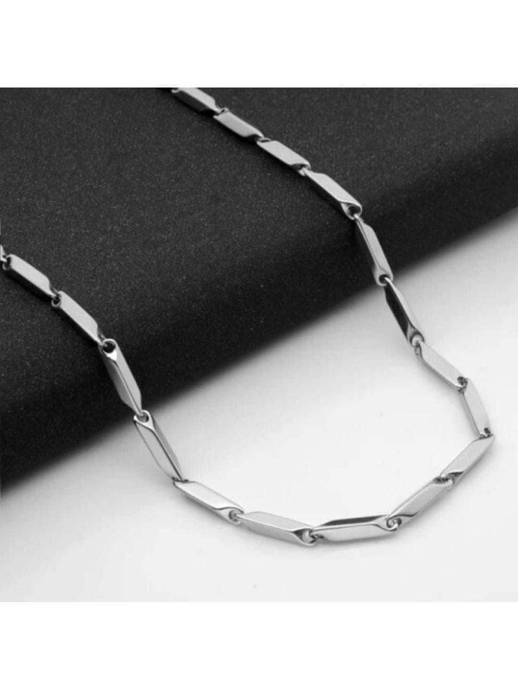     			WTM Rhodium Plated Chain ( Set of 1 )