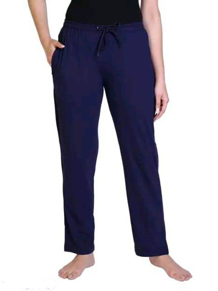     			Whyme Fashion Blue Cotton Regular Women's Casual Pants ( Pack of 1 )