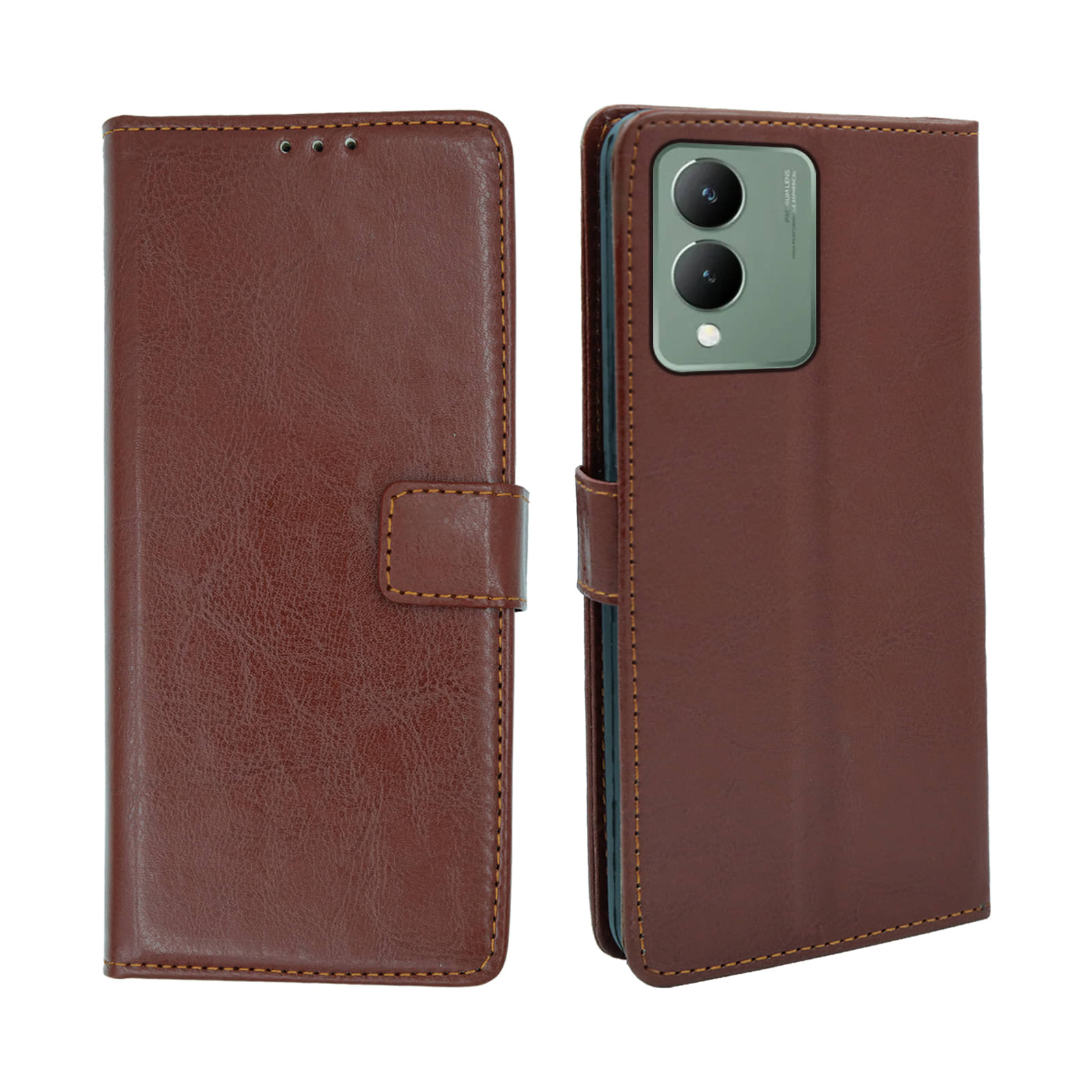 flip flow Brown Flip Cover Artificial Leather Compatible For Vivo Y17s 4G ( Pack of 1 ) flip flow Brown Flip Cover Artificial Leather Compatible For Vivo Y17s 4G ( Pack of 1 )