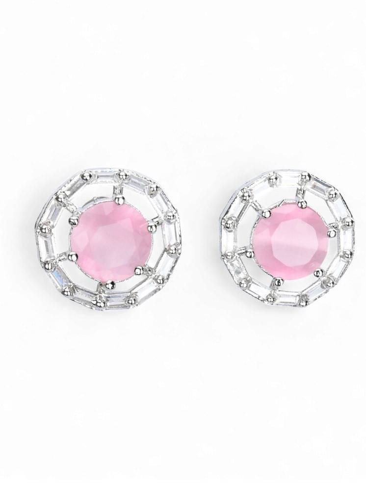     			AanyaCentric Silver Stud Earrings ( Pack of 1 )