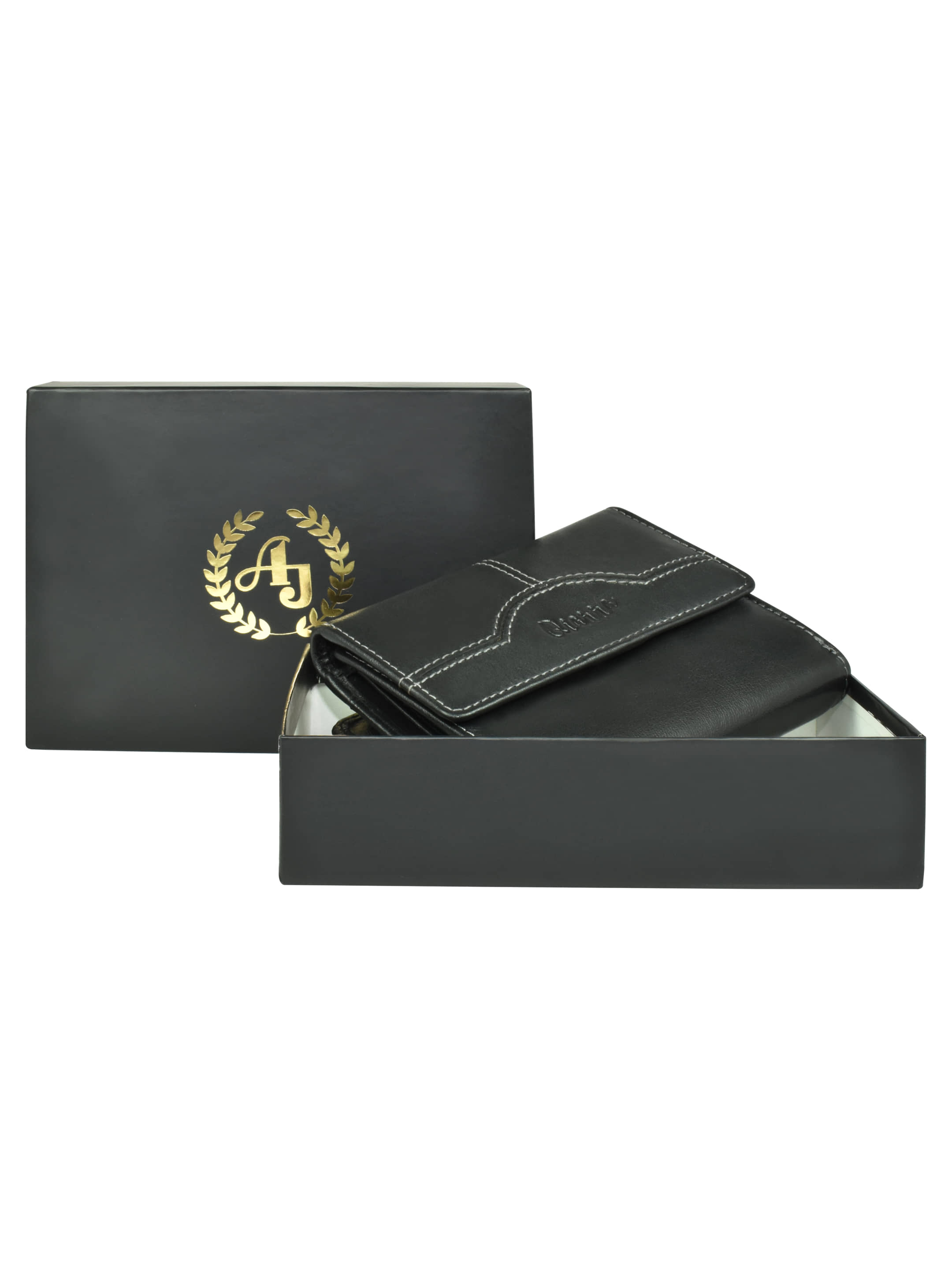 Ajanta Leather Black Women's Three fold Wallet ( Pack of 1 ) - Handbags | Buy online on ZillyBuy
