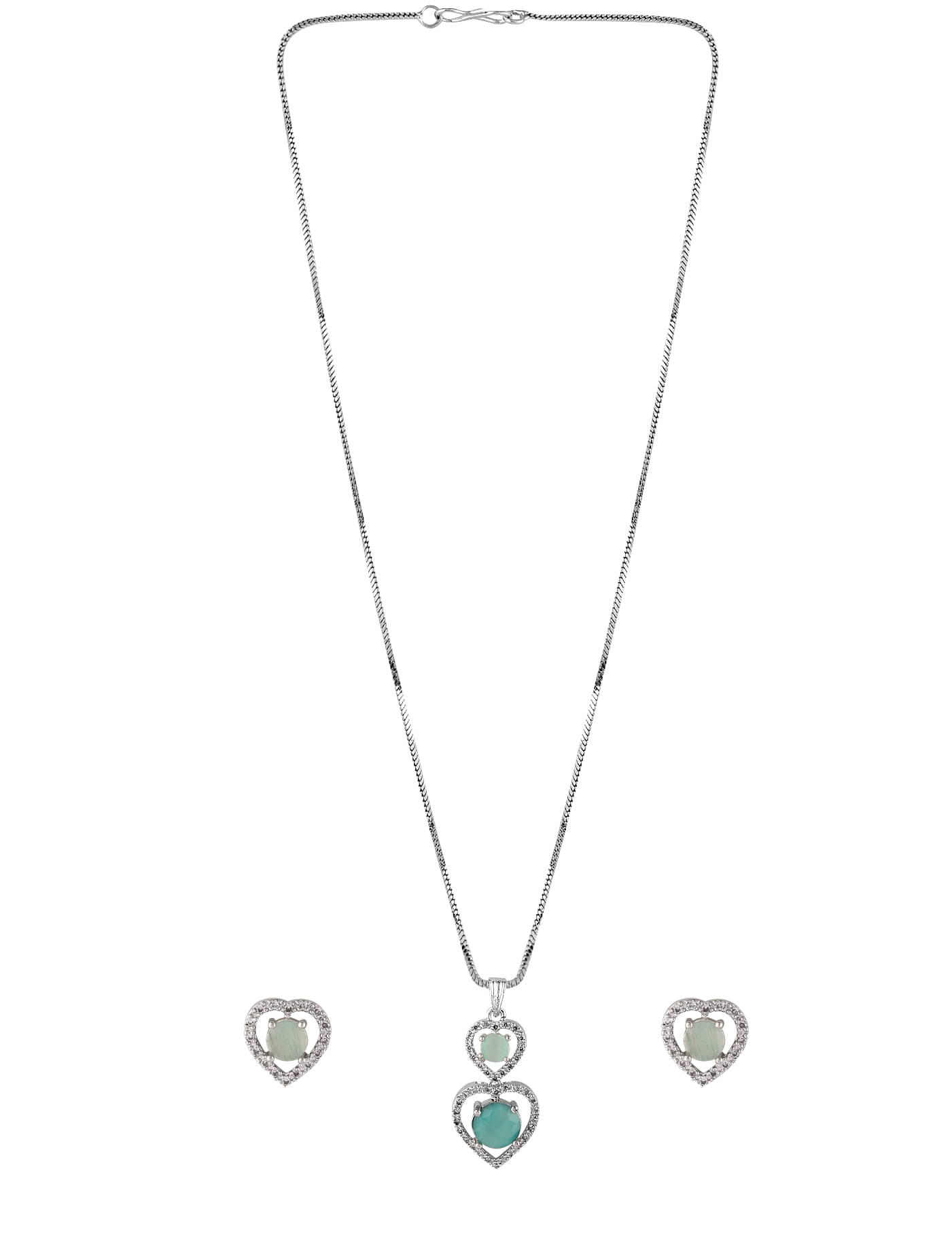     			Bhagya Lakshmi Blue Pendant set ( Pack of 1 )