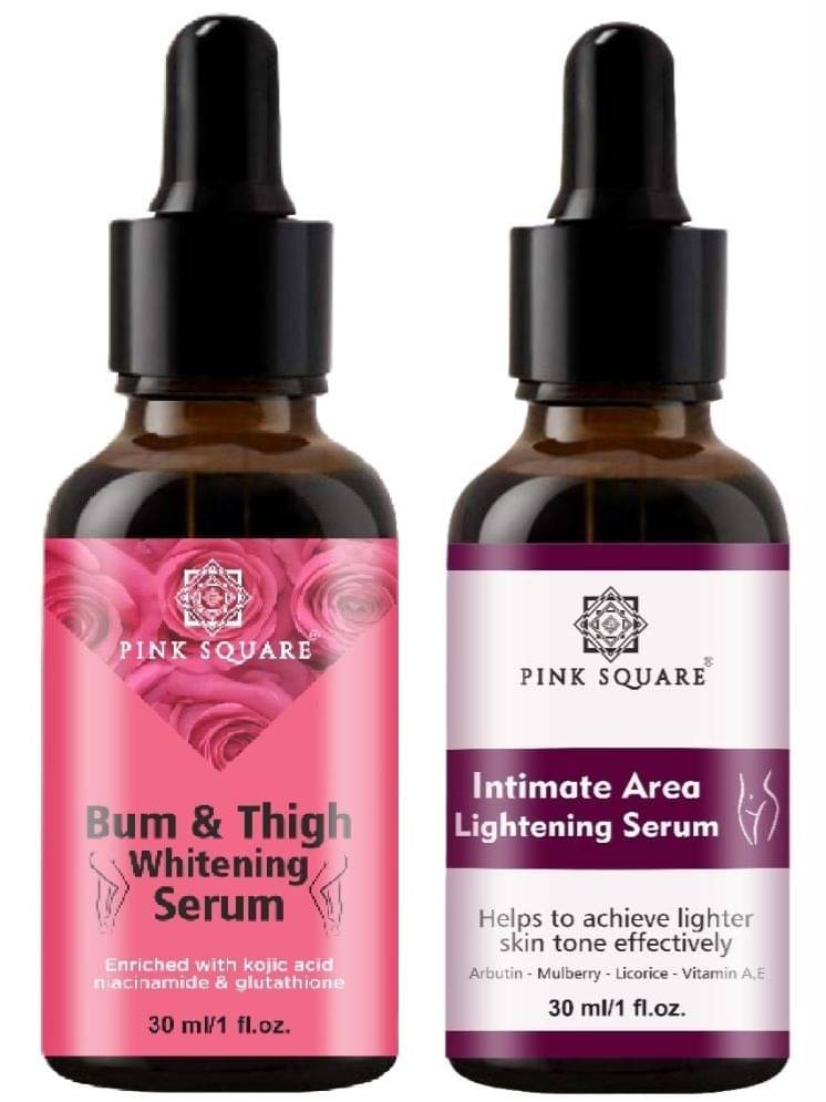 Bum and Thigh Whitening Serum for Blackness Removal & Intimate Area Lightening Serum for Lighter Skin Tone Effectively (Each,30ml) - Set of 2 Items     			Bum and Thigh Whitening Serum for Blackness Removal & Intimate Area Lightening Serum for Lighter Skin Tone Effectively (Each,30ml) - Set of 2 Items