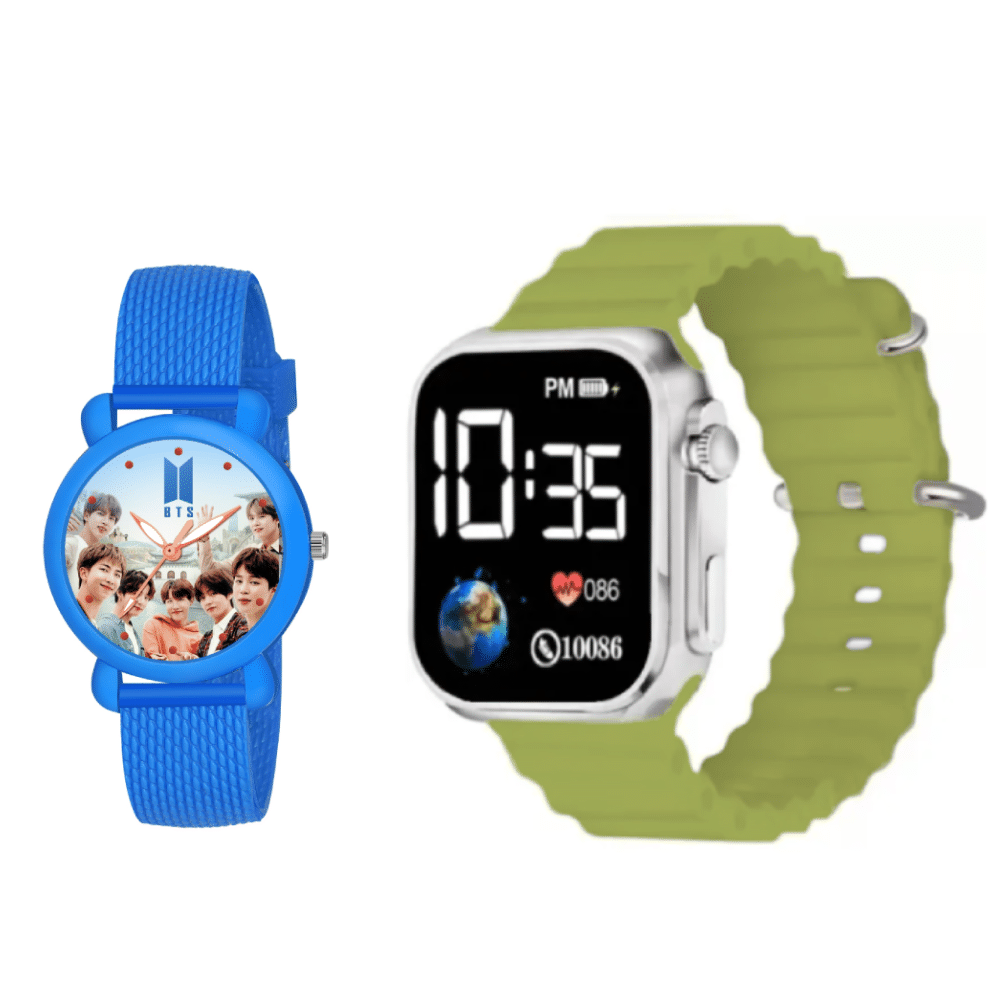 Cosmic Blue Dial Analog-Digital Boys Watch ( Pack Of 2 ) Cosmic Blue Dial Analog-Digital Boys Watch ( Pack Of 2 )