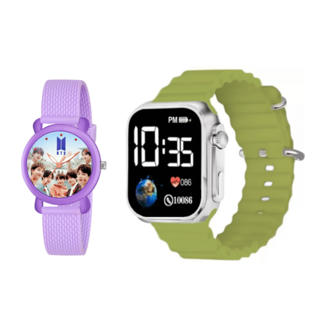     			Cosmic Purple Dial Analog-Digital Boys Watch ( Pack Of 2 )