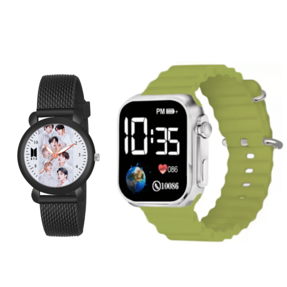 DECLASSE Black Dial Analog-Digital Girls Watch ( Pack Of 2 ) DECLASSE Black Dial Analog-Digital Girls Watch ( Pack Of 2 )