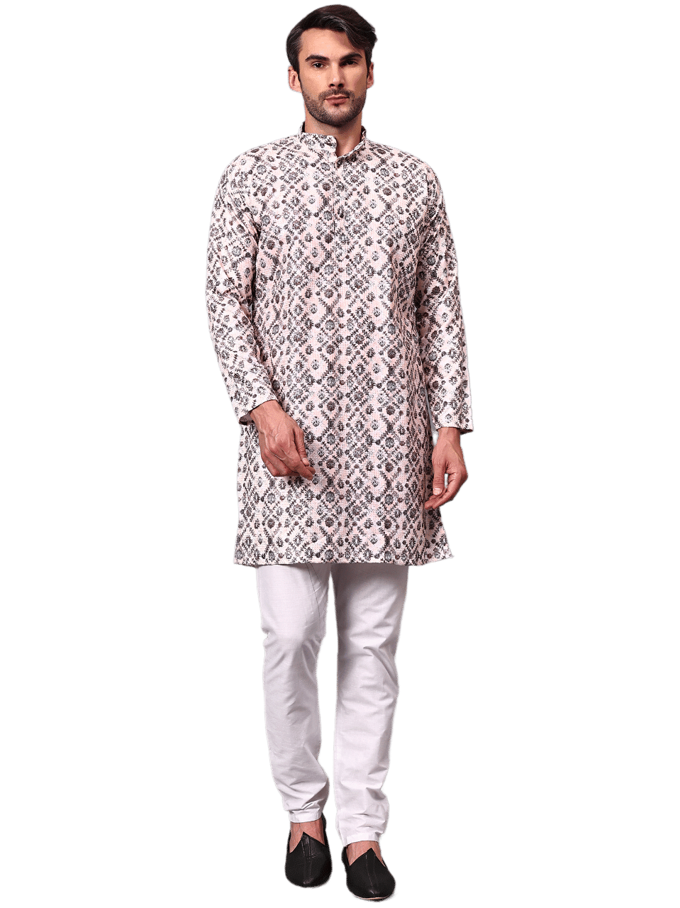     			FIREFISH Cream Rayon Regular Fit Men's Kurta Pyjama Set ( Pack of 1 )