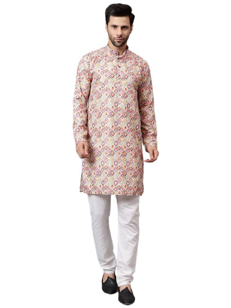     			FIREFISH Green Rayon Regular Fit Men's Kurta Pyjama Set ( Pack of 1 )