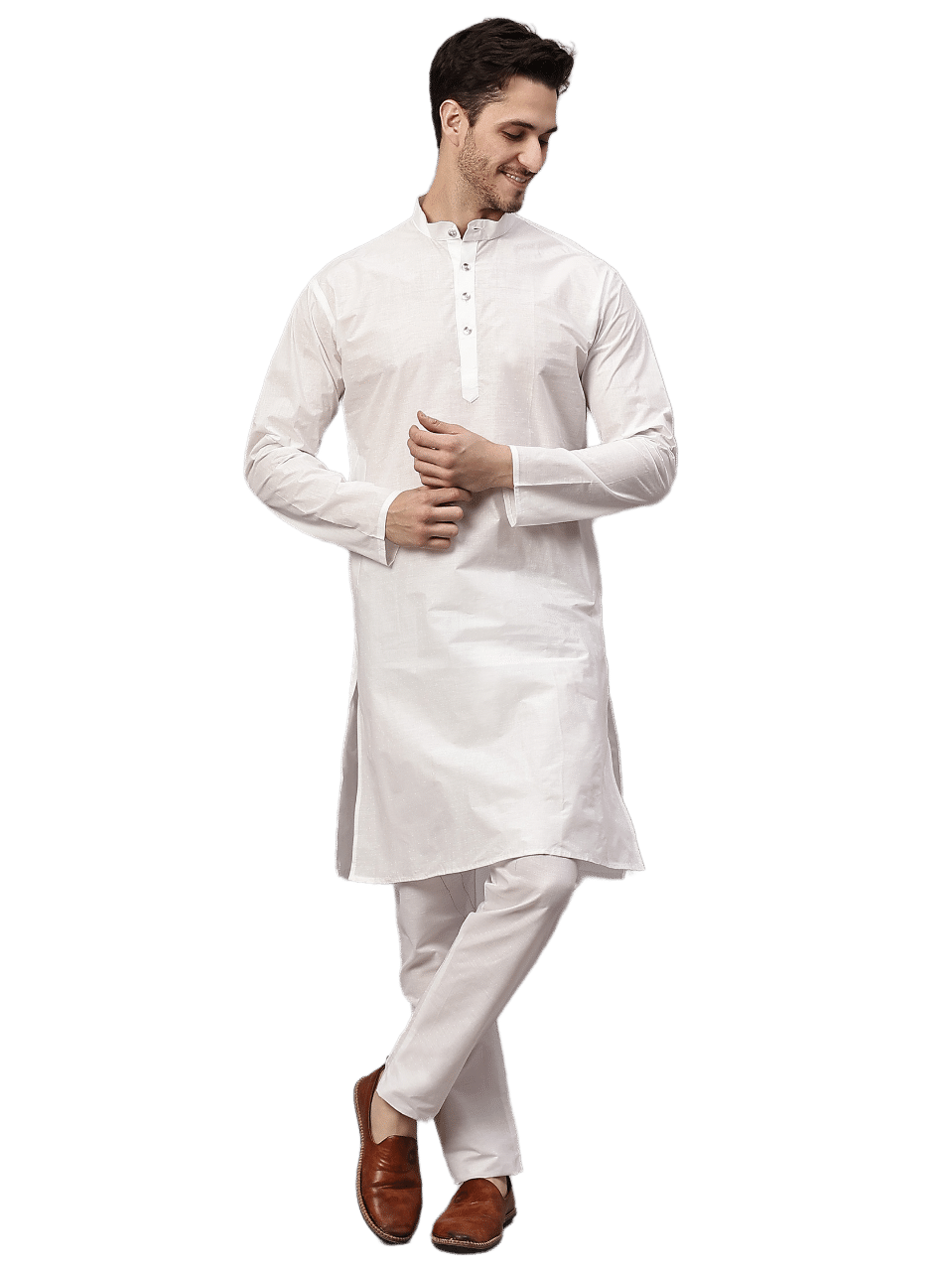 FIREFISH White Cotton Regular Fit Men's Kurta Pyjama Set ( Pack of 1 ) FIREFISH White Cotton Regular Fit Men's Kurta Pyjama Set ( Pack of 1 )