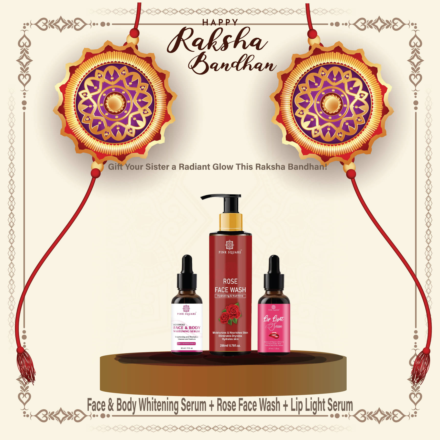 Face-Body Whitening Serum 30ml, Rose Face Wash 200ml & Lip Light Serum for Repair Lips 30ml - Combo of 3 Face-Body Whitening Serum 30ml, Rose Face Wash 200ml & Lip Light Serum for Repair Lips 30ml - Combo of 3
