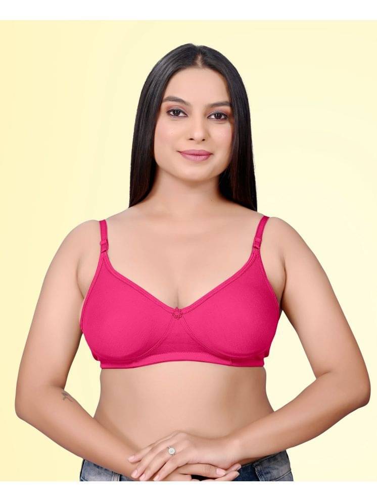 HAYA Cotton Non Padded Women's Push Up Bra ( Pink ) Pushup_Nonpadded_Bra     			HAYA Cotton Non Padded Women's Push Up Bra ( Pink ) Pushup_Nonpadded_Bra