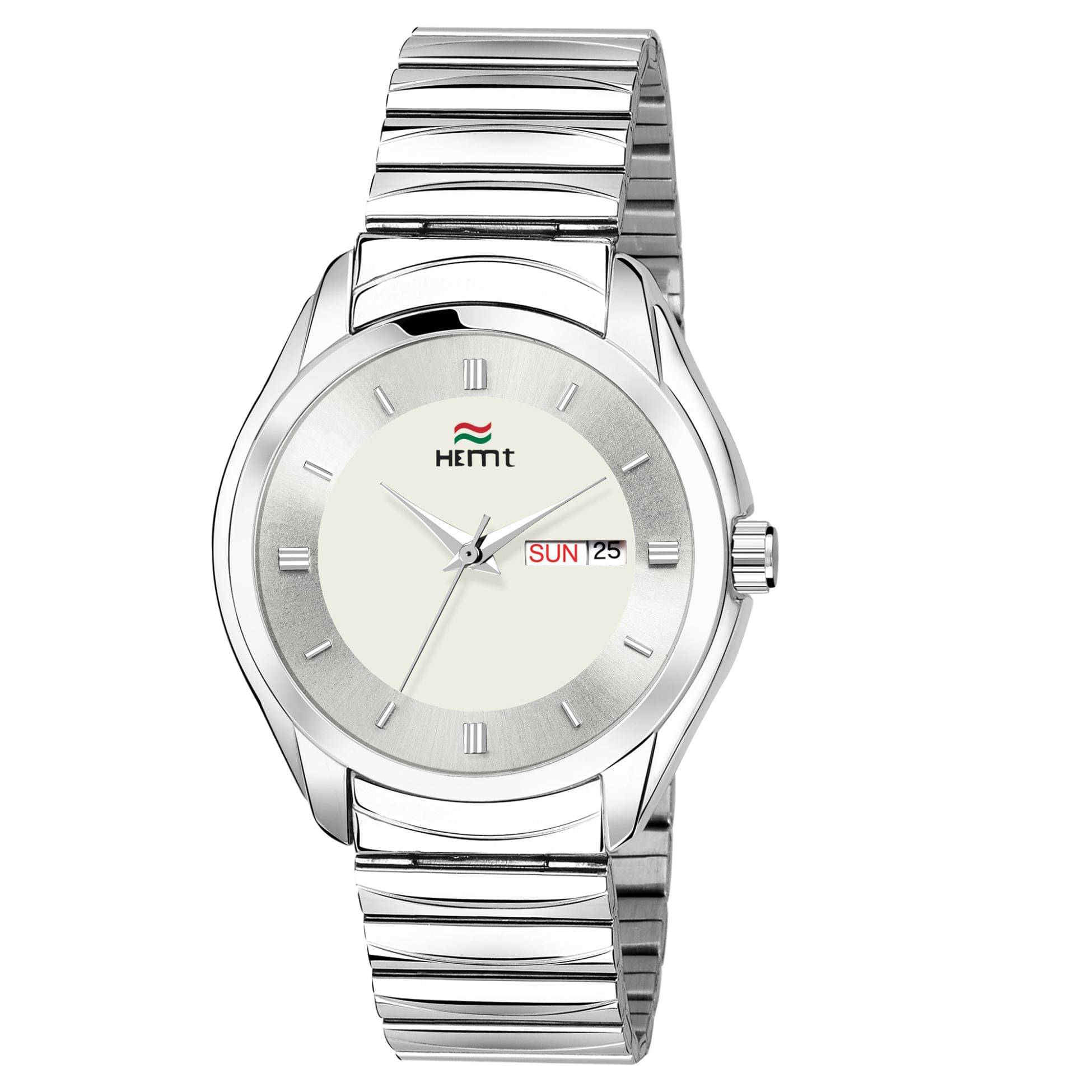    			Hemt Silver Stainless Steel Analog Men's Watch