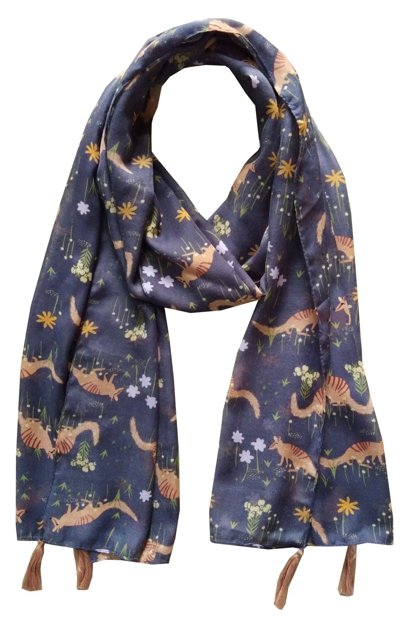     			JVNINE Gray Polyester Women's Scarf ( Pack of 1 )