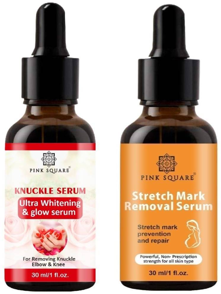 Knuckle Serum for Ultra Whiten & Glowing Skin & Strech Marks Removal Serum for Strech Marks Repair (Each,30ml) - Set of 2 Items Knuckle Serum for Ultra Whiten & Glowing Skin & Strech Marks Removal Serum for Strech Marks Repair (Each,30ml) - Set of 2 Items