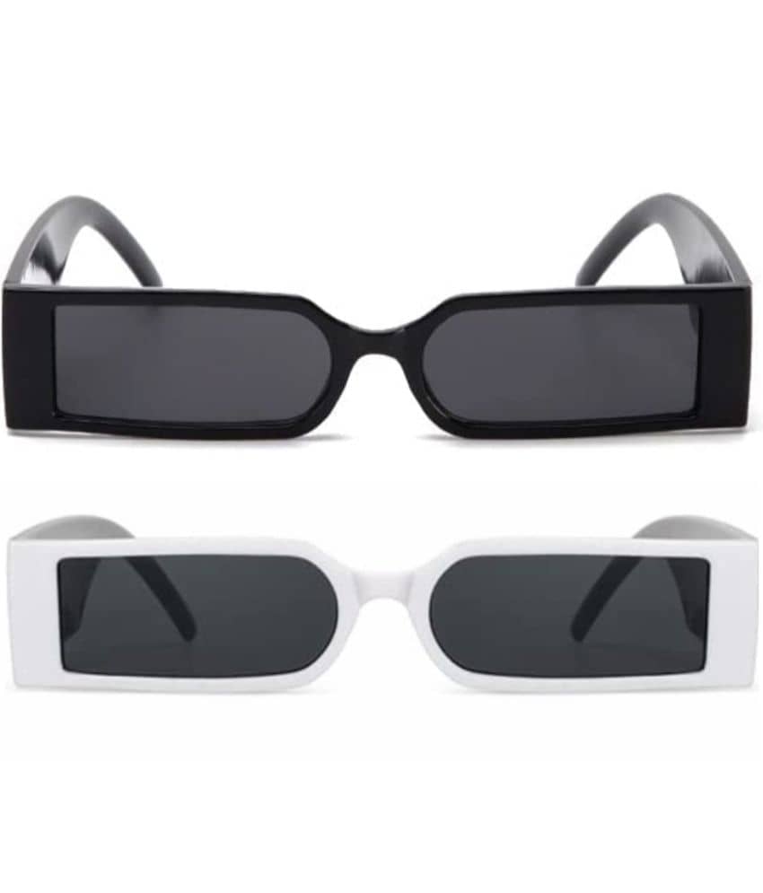 Lootnixx Black Rectangular Sunglasses ( Pack of 1 ) - Sunglasses | Buy online on ZillyBuy