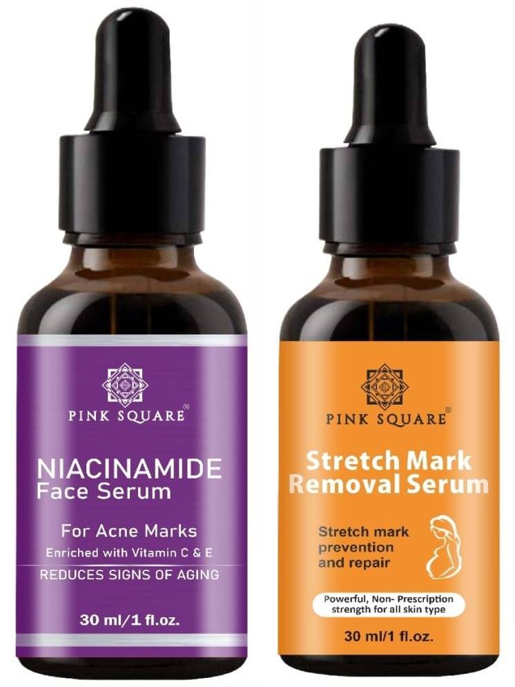 Niacinamide Face Serum - Brighten Complexion & Strech Marks Removal Serum - Strech Marks Repair (Each,30ml) - Set of 2 Items Niacinamide Face Serum - Brighten Complexion & Strech Marks Removal Serum - Strech Marks Repair (Each,30ml) - Set of 2 Items