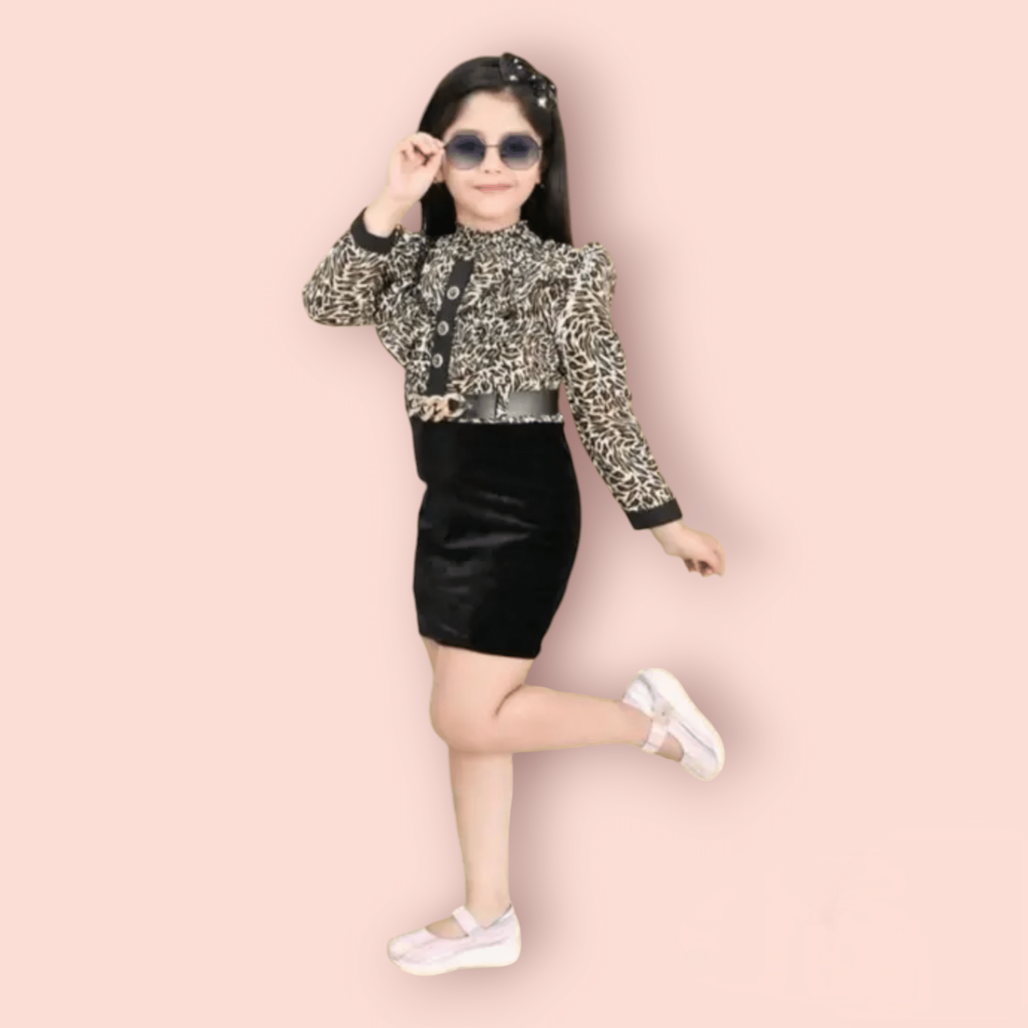     			ODIMENT Rayon Bodycon Dress For Girls ( Pack of 1 , Black )