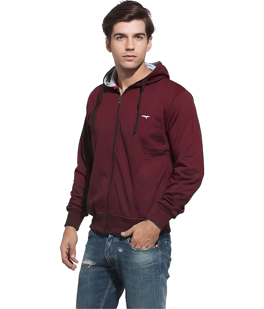 Reya Cotton Blend Men's Casual Jacket - Maroon ( Pack of 1 )
