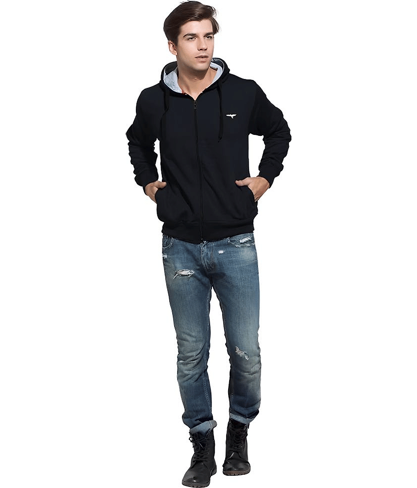 Reya Cotton Blend Men's Casual Jacket - Black ( Pack of 1 )