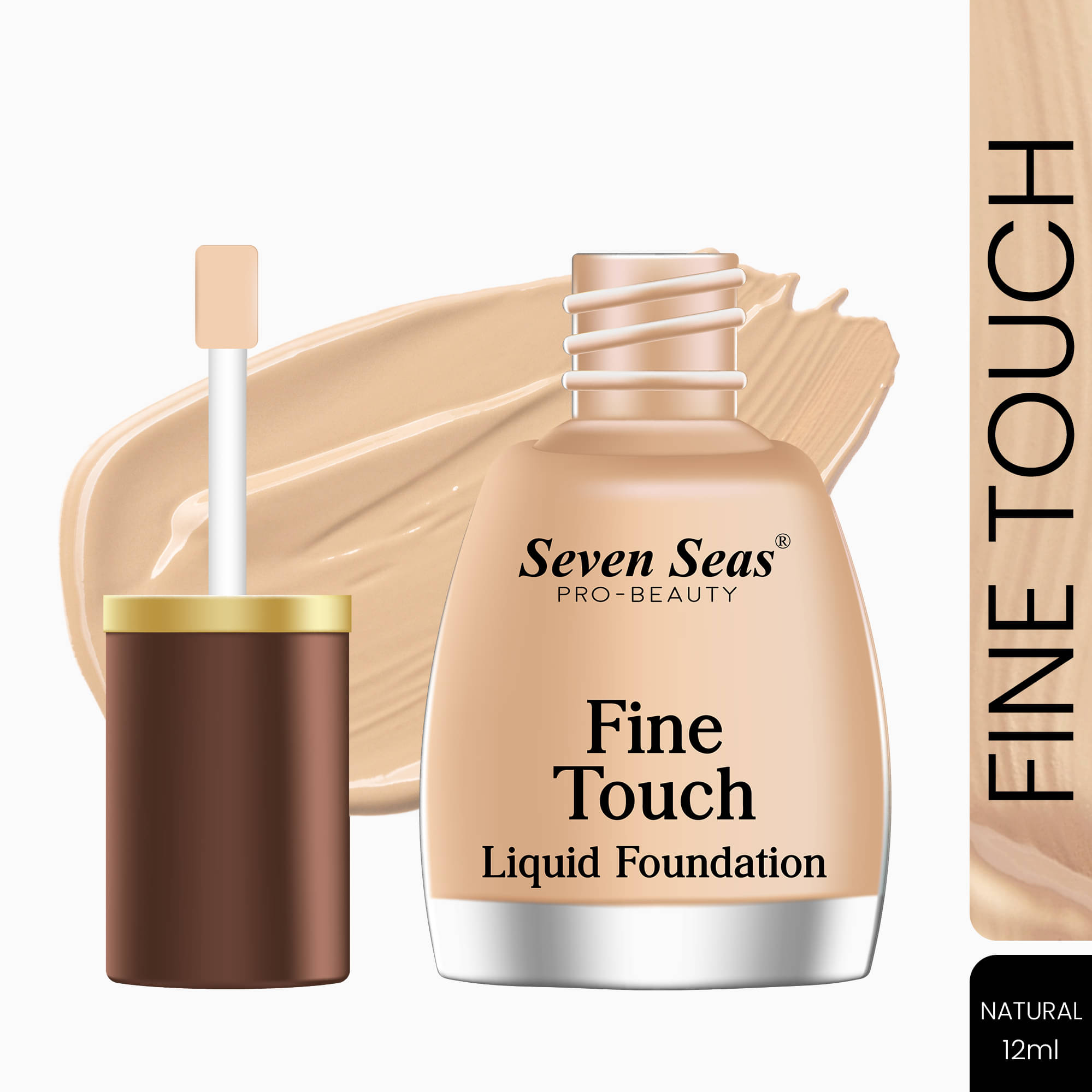     			Seven Seas Fine Touch Waterproof Total Oil Control Liquid Foundation(Natural,12ML)