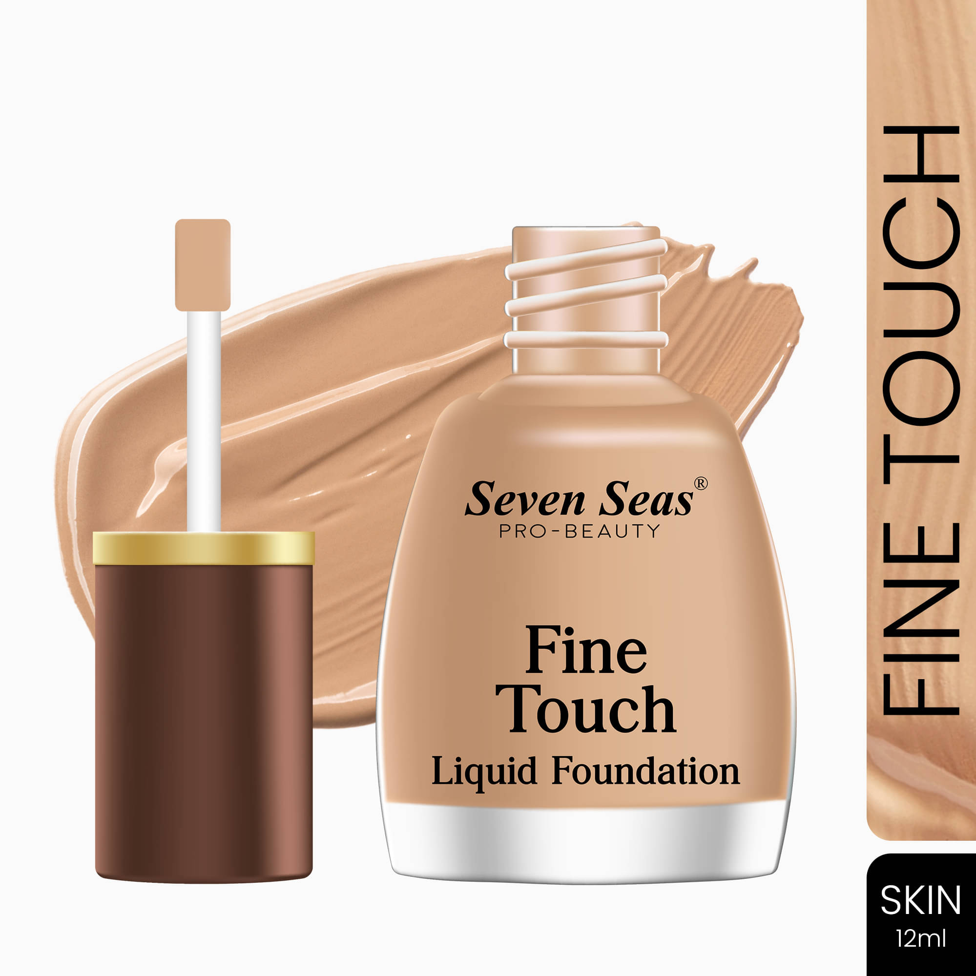     			Seven Seas Fine Touch Waterproof Total Oil Control Liquid Foundation(Skin,12ML)