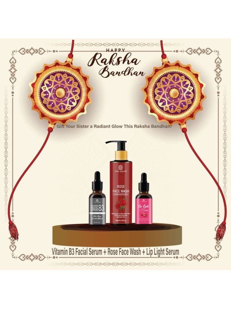Vitamin B3 Facial Serum 30ml, Rose Face Wash 200ml & Lip Light Serum for Repair Lips 30ml - Combo of 3 Vitamin B3 Facial Serum 30ml, Rose Face Wash 200ml & Lip Light Serum for Repair Lips 30ml - Combo of 3