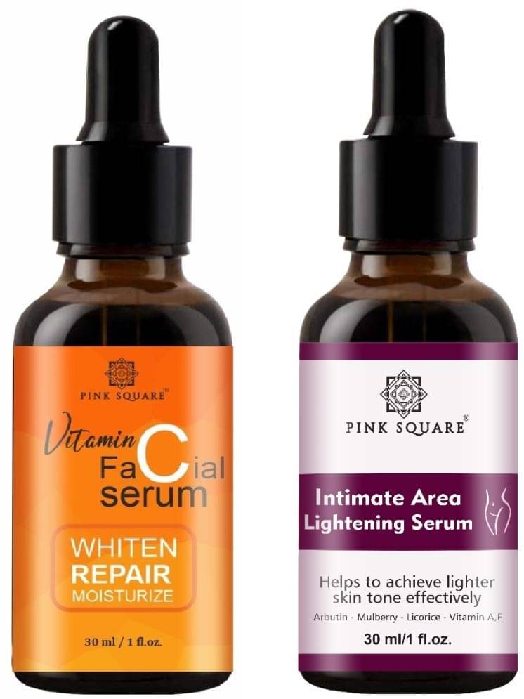     			Vitamin C Face Serum - Whiten Repair Moisturize & Intimate Area lightening Serum - Lighter Skin Tone Effectively (Each,30ml) - Set of 2 Items
