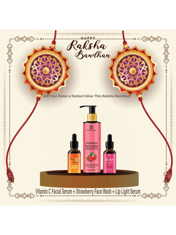Vitamin C Facial Serum 30ml, Strawberry Face Wash 200ml & Lip Light Serum for Repair Lips 30ml - Combo of 3 Vitamin C Facial Serum 30ml, Strawberry Face Wash 200ml & Lip Light Serum for Repair Lips 30ml - Combo of 3