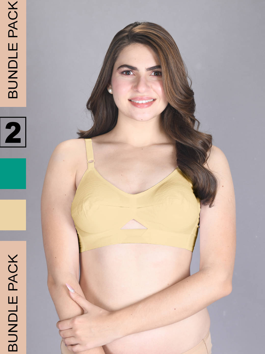 lux venus Pack of 2 Cotton Non Padded Women's Everyday Bra ( Beige ) VEN_BRA151_SK_TL_2PC     			lux venus Pack of 2 Cotton Non Padded Women's Everyday Bra ( Beige ) VEN_BRA151_SK_TL_2PC