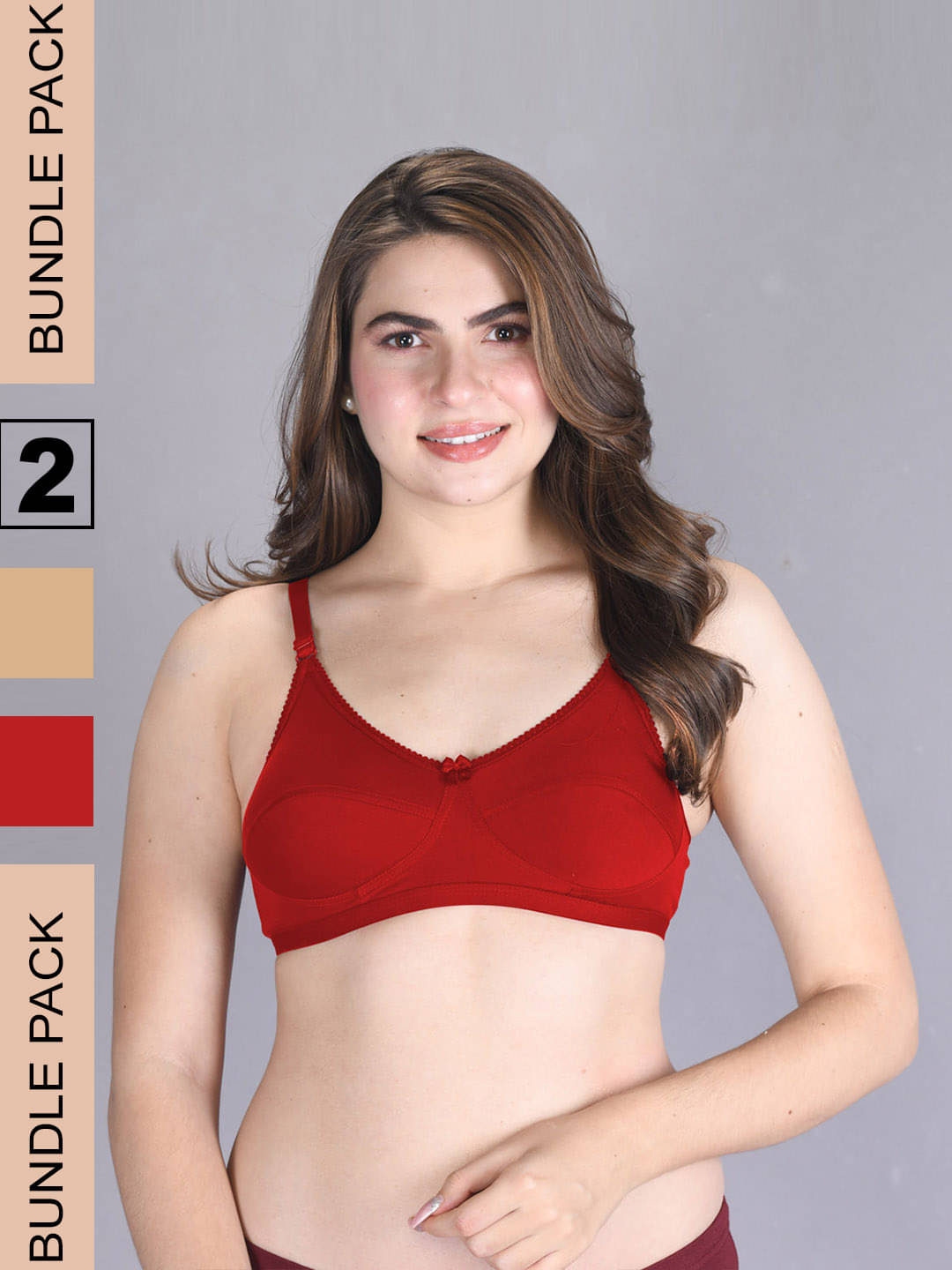lux venus Pack of 2 Cotton Non Padded Women's Everyday Bra ( Red ) VEN_BRA162_SK_RD_2PC lux venus Pack of 2 Cotton Non Padded Women's Everyday Bra ( Red ) VEN_BRA162_SK_RD_2PC