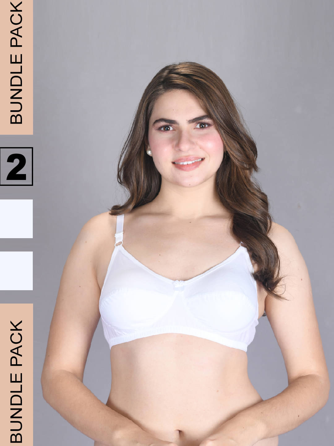     			lux venus Pack of 2 Cotton Non Padded Women's Everyday Bra ( White ) VEN_BRA153_WH_2PC