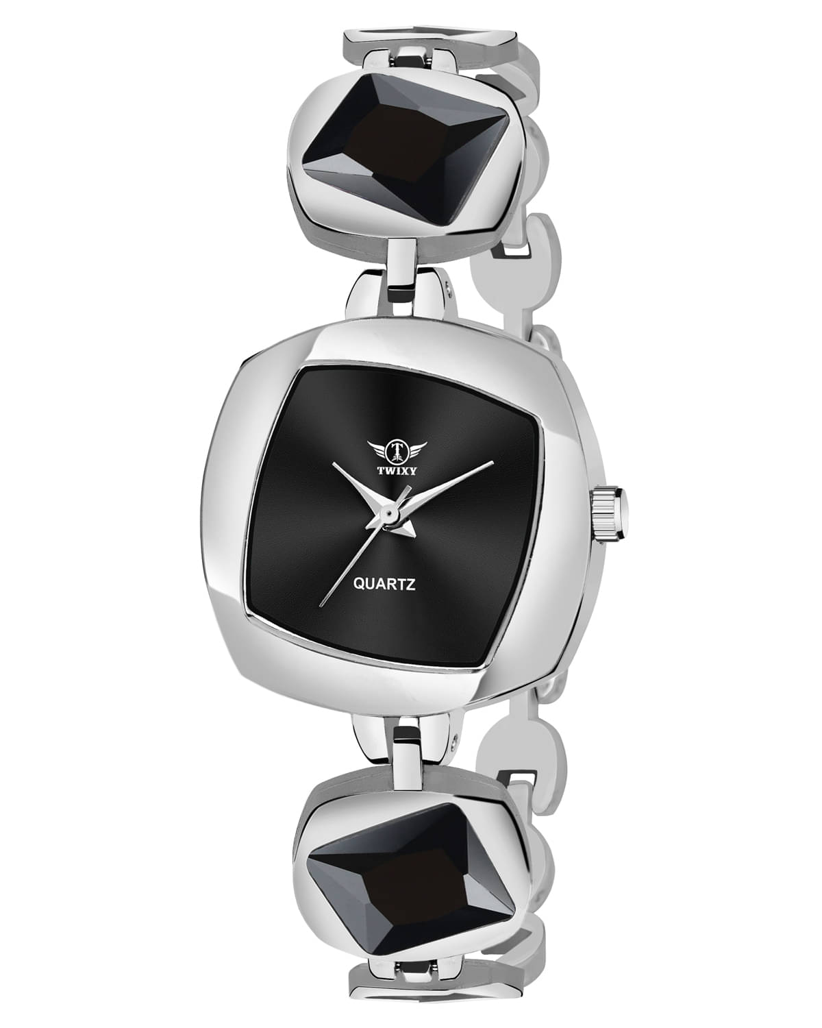     			twixy Silver Metal Analog Womens Watch