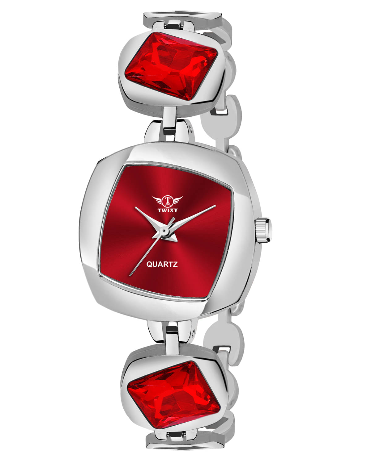     			twixy Silver Metal Analog Womens Watch