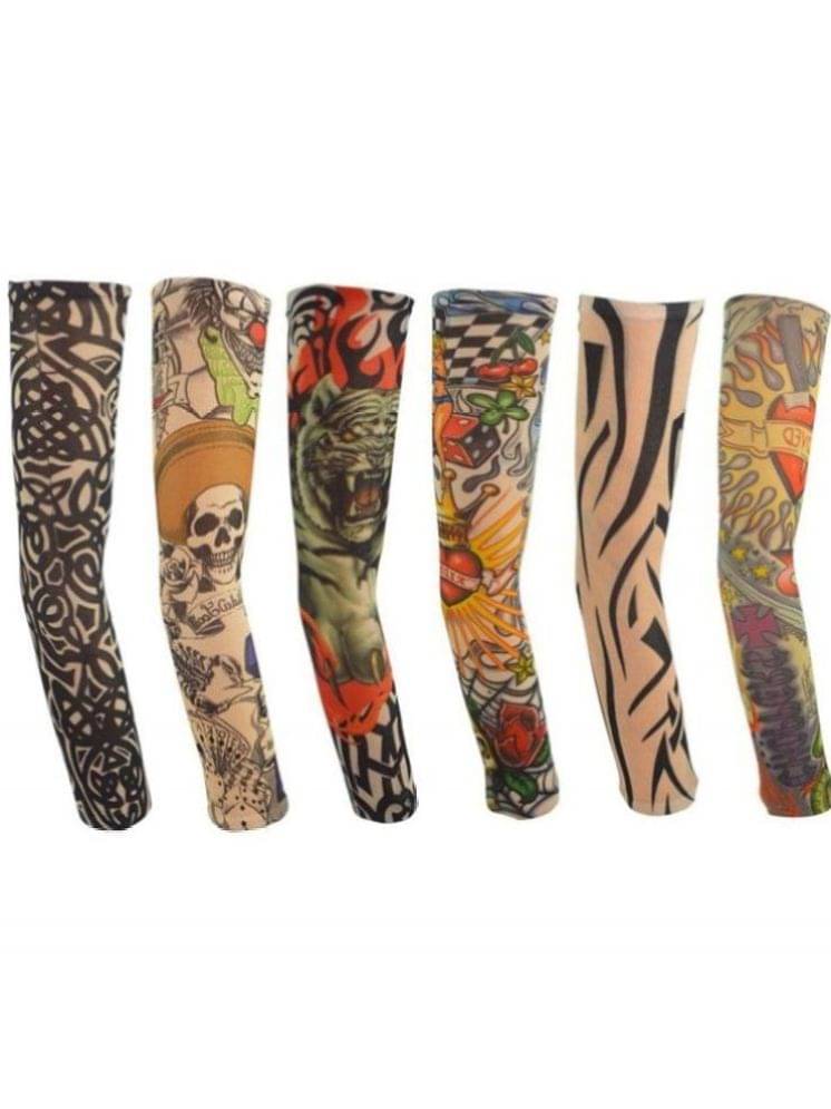     			ATIPRIYA Multicolor Printed Riding Sleeves ( Set of 6 )