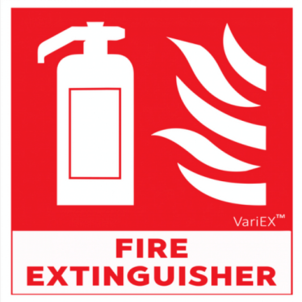     			Auto-Luminescent (Glow in Dark) Fire Extinguisher Signage Board (8x8 Inches)
