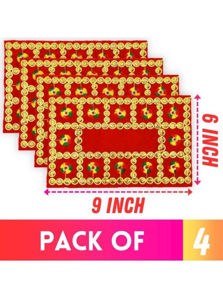     			Bhakti Lehar Aasan for God Idol ( 6 x 9 Inch ) - ( Pack of 4 )