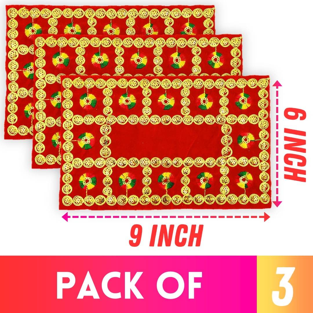     			Bhakti Lehar Aasan for God Idol ( 6 x 9 Inch ) - ( Pack of 3 )