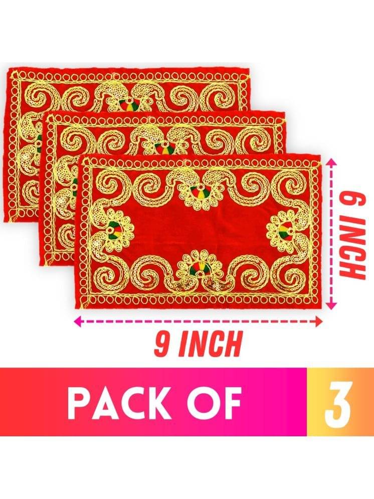     			Bhakti Lehar Aasan for God Idol ( 6 x 9 Inch ) - ( Pack of 3 )