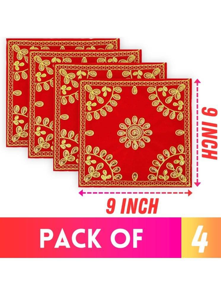    			Bhakti Lehar Aasan for God Idol ( 9 x 9 Inch ) - ( Pack of 4 )