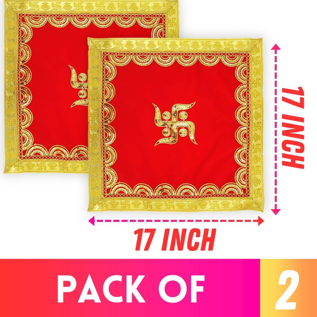     			Bhakti Lehar Aasan for God Idol ( 17 x 17 Inch ) ( Pack of 2 )