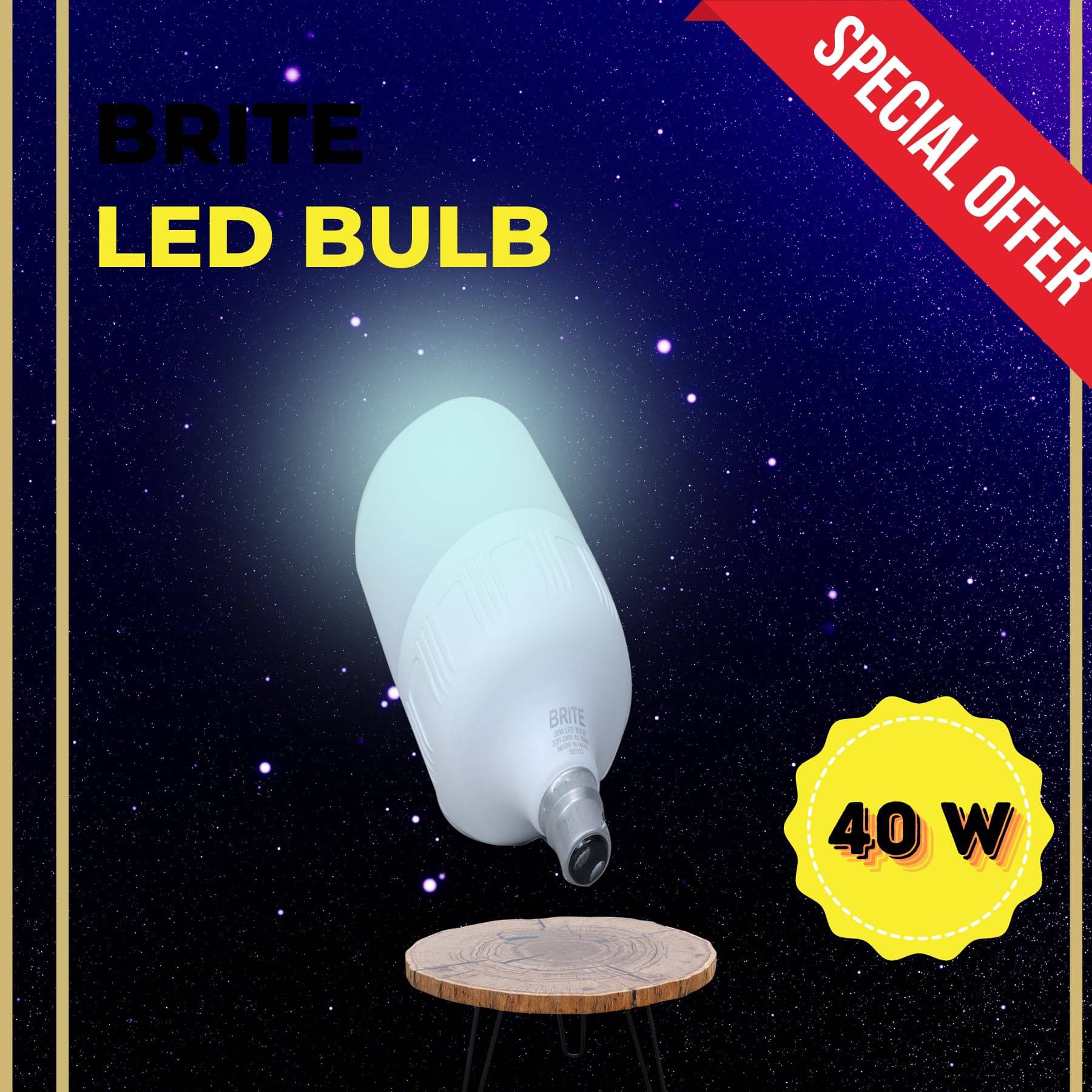     			Brite 40W Natural White LED Bulb ( Single Pack )