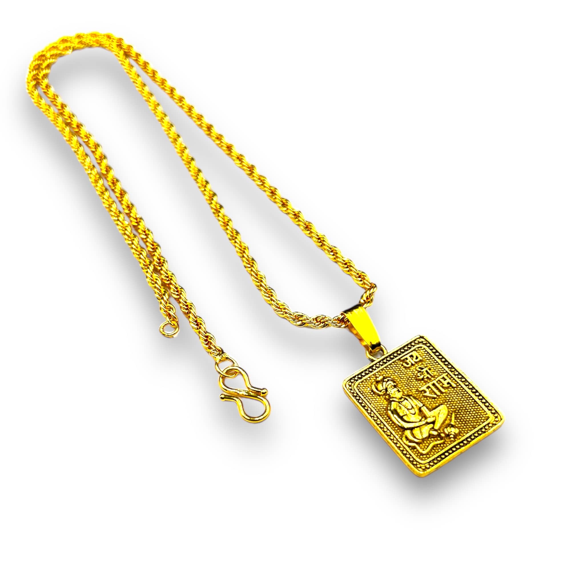 Charms Gold Religious Pendant With Chain ( Pack of 1 )
