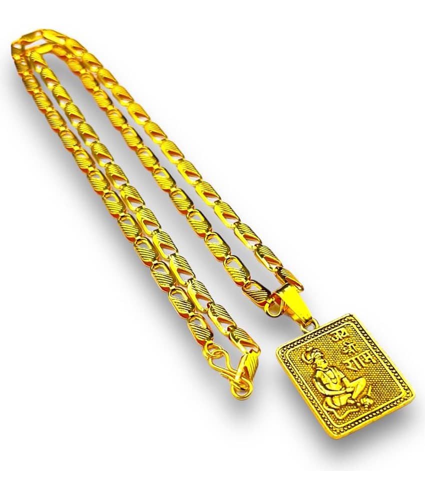Charms Gold Religious Pendant With Chain ( Pack of 1 ) - Jewellery Sets | Buy online on ZillyBuy