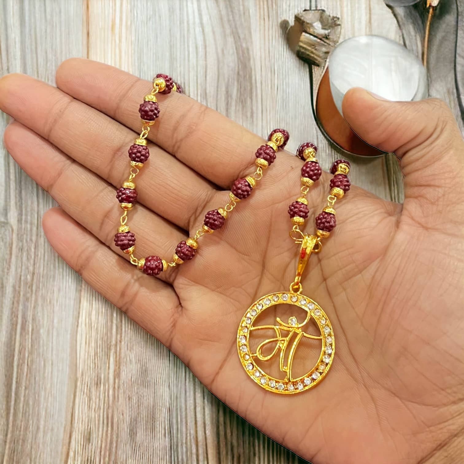 Charms Gold Religious Pendant With Chain ( Pack of 1 ) - Jewellery Sets | Buy online on ZillyBuy