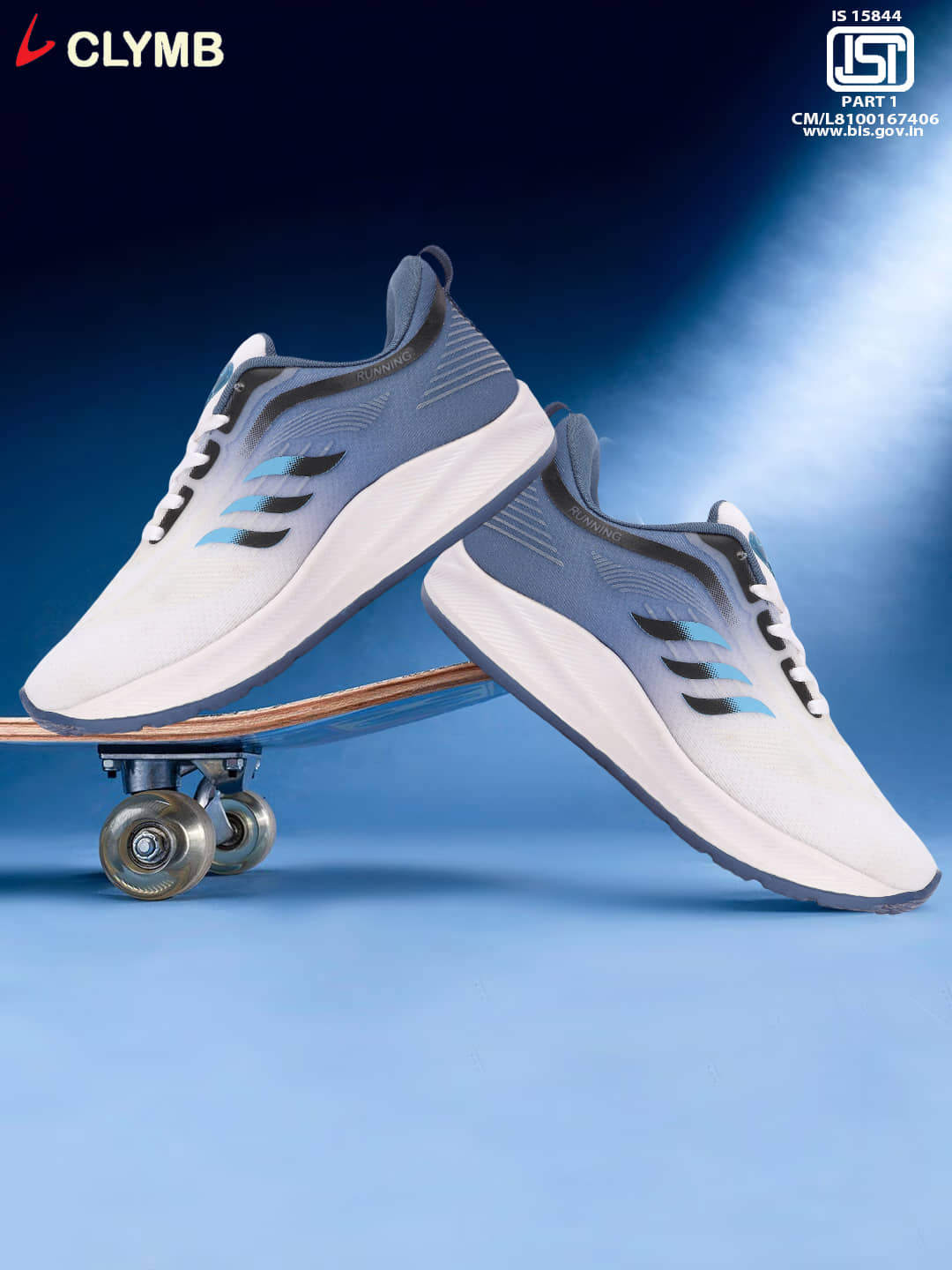 Clymb epic Navy Men's Sports Running Shoes - Sports Shoes | Buy online on ZillyBuy