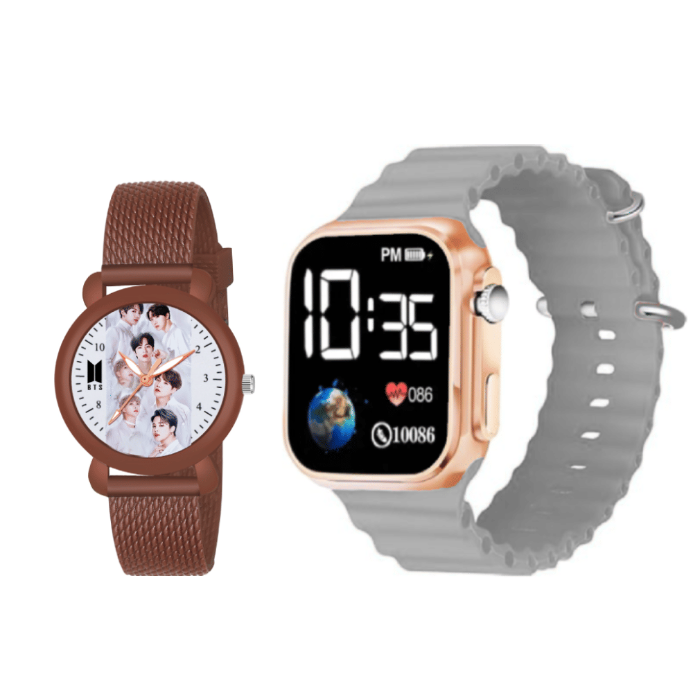     			DECLASSE Brown Silicon Analog-Digital Men's Watch