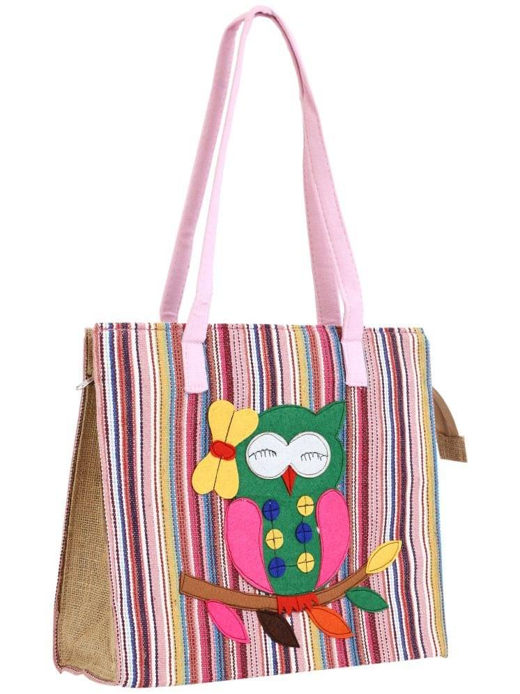     			ENSAC Tote Bag Jute Set of 2 ( Multicolor )