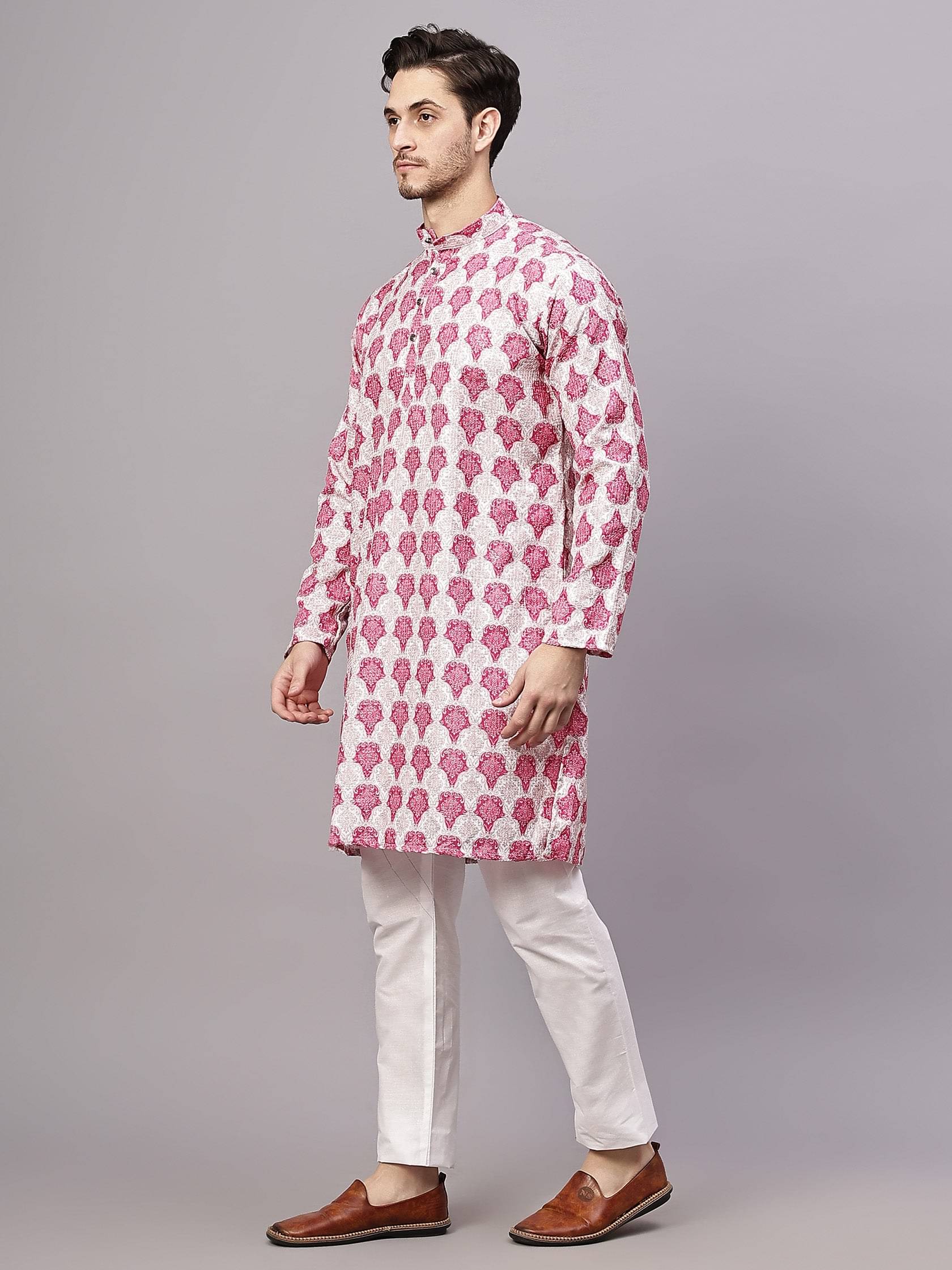 FIREFISH Orange Sequin Regular Fit Men's Kurta Pyjama Set ( Pack of 1 ) FIREFISH Orange Sequin Regular Fit Men's Kurta Pyjama Set ( Pack of 1 )