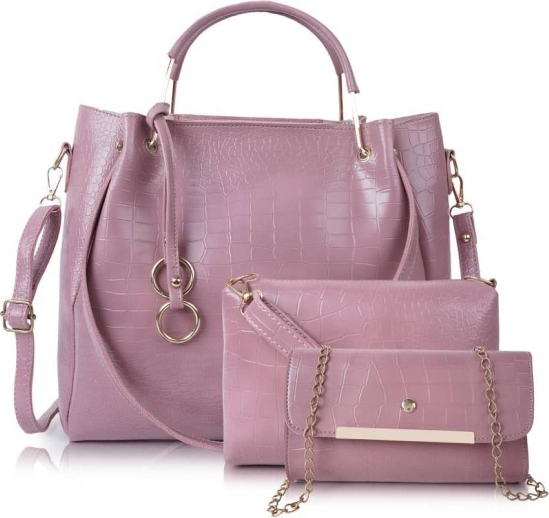     			Fargo Pink PU Shoulder Bag